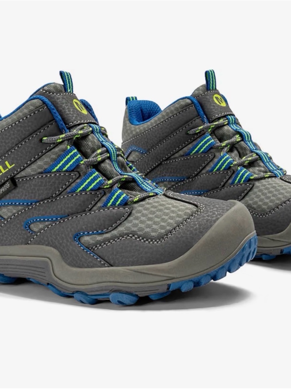 Merrell Kids Grey and Blue Trail Shoes